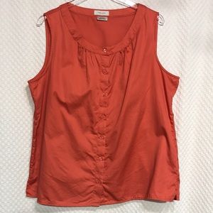 VAN HEUSEN Coral Sleeveless Button-Down